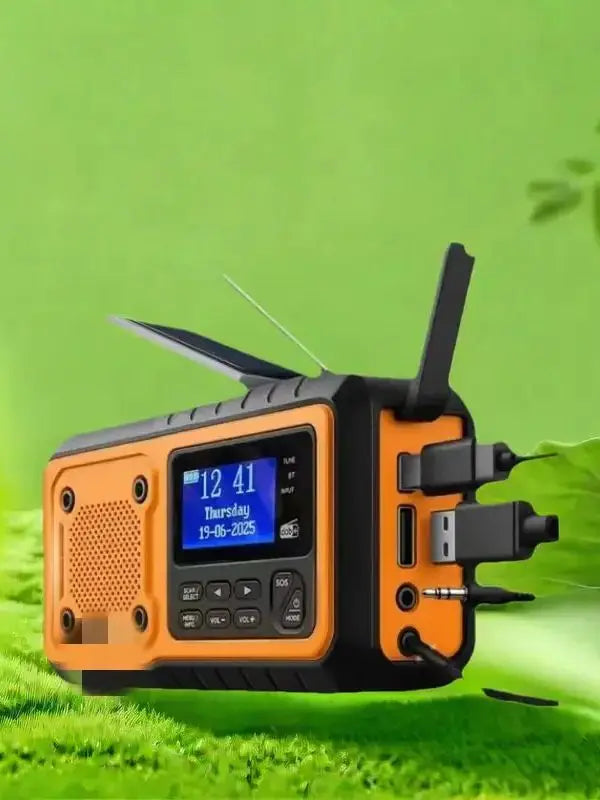 Solar Crank DAB+ FM Radio with 5000 mAh Power Bank,  Bluetooth speaker Emergency Radio, Survival Phone Charger, SOS Alarm, Torch