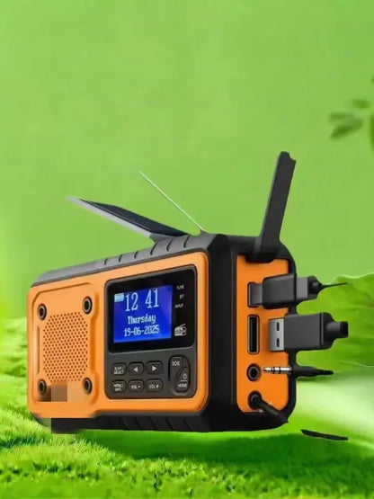 Solar Crank DAB+ FM Radio with 5000 mAh Power Bank,  Bluetooth speaker Emergency Radio, Survival Phone Charger, SOS Alarm, Torch