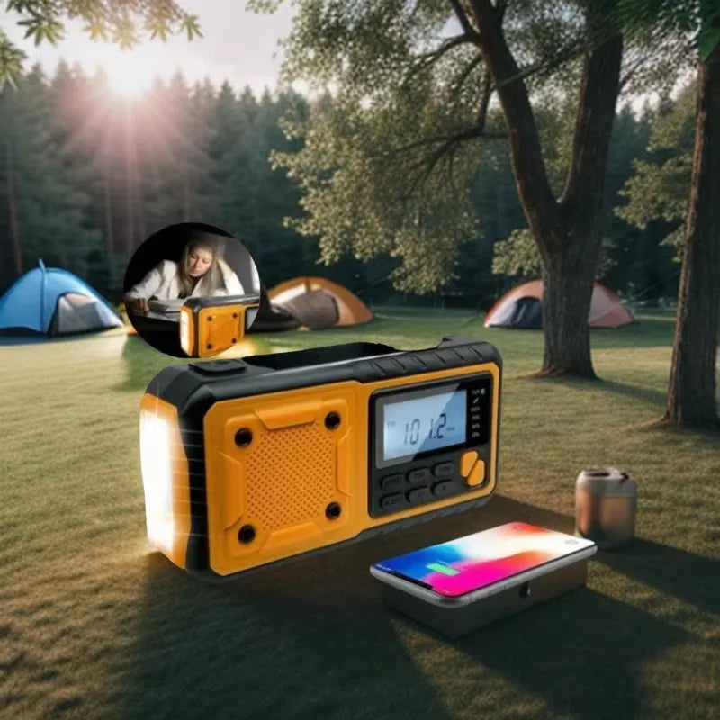 Solar Crank DAB+ FM Radio with 5000 mAh Power Bank,  Bluetooth speaker Emergency Radio, Survival Phone Charger, SOS Alarm, Torch